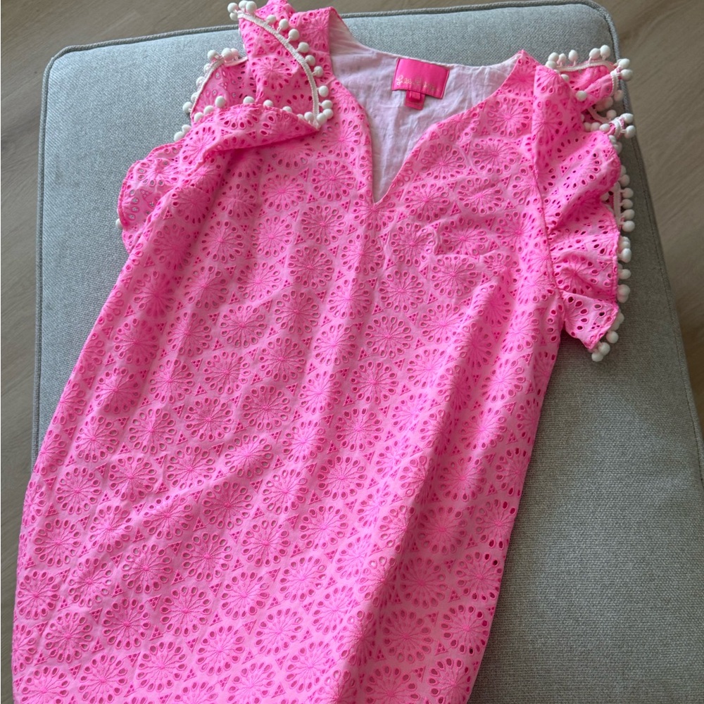 Pink Eyelet Lilly Pulitzer Dress - Picture 7 of 8